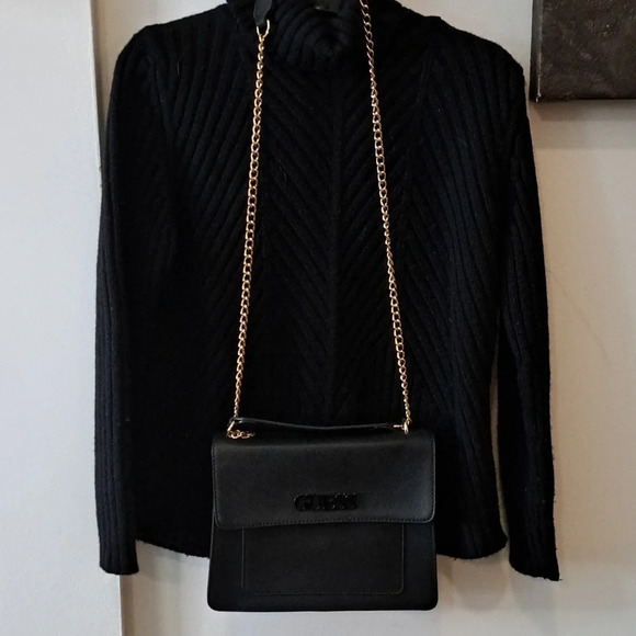 Guess by Marciano Handbags - Black Gold Guess Bag Multiple Handles Excellent Condition